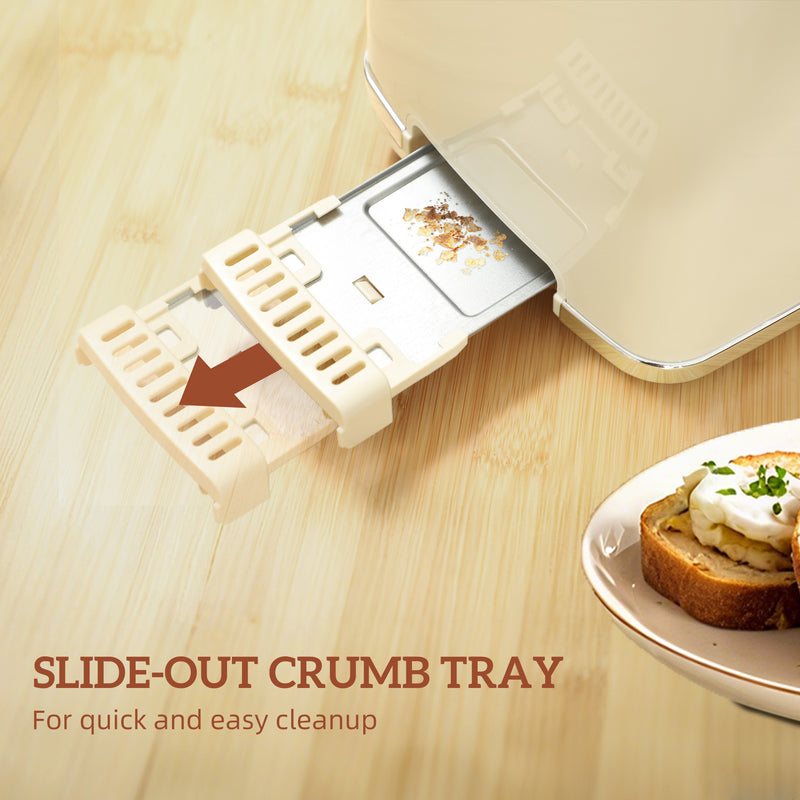 Touch Screen Kettle and Toaster Set for Modern Kitchen Style and Functionality Cream