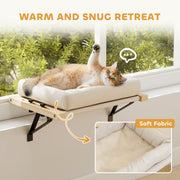 Adjustable Cat Radiator Hammock Bed With Washable Cushion For Indoor Use Cream White