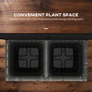 Mixed Grey Rattan Planter with Trellis and Two Raised Beds for Climbing Plants Garden Use