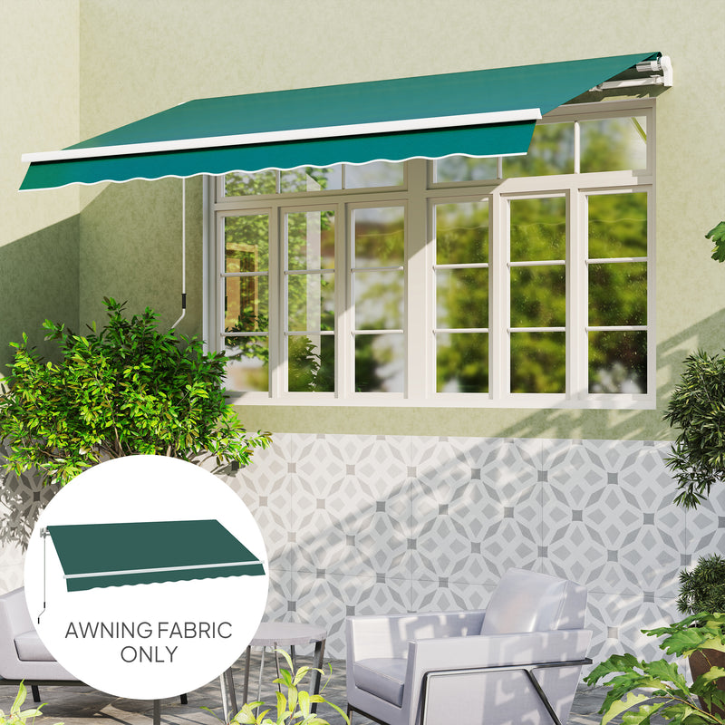 Green Awning Replacement Canopy Water Resistant UPF 50 Plus Sun Shade for 3 x 2.5m Garden by Outsunny
