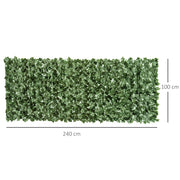 Dark Green 4 Piece Artificial Leaf Hedge Screen For Garden Privacy And Outdoor Decor