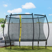 8ft Outdoor Trampoline with Enclosure Net and Spring Cover Black by SPORTNOW AOSOM