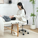 White 360 Degree Swivel Salon Stool with Adjustable Height by HOMCOM