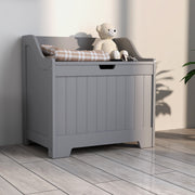 Grey 61L Home Storage Chest With Lift Top Lid And Modern Design By HOMCOM