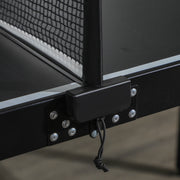 5ft Folding Table Tennis Set With Net Ideal For Indoor Or Outdoor Play Black AOSOM
