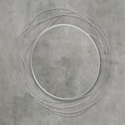 Decorative Metal Wire Wall Mirror With Mounting Accessories Ideal for Hallway or Lounge Silver