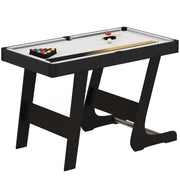 3.5ft Folding Pool and Snooker Table with Cues Balls and Accessories for Home Grey AOSOM