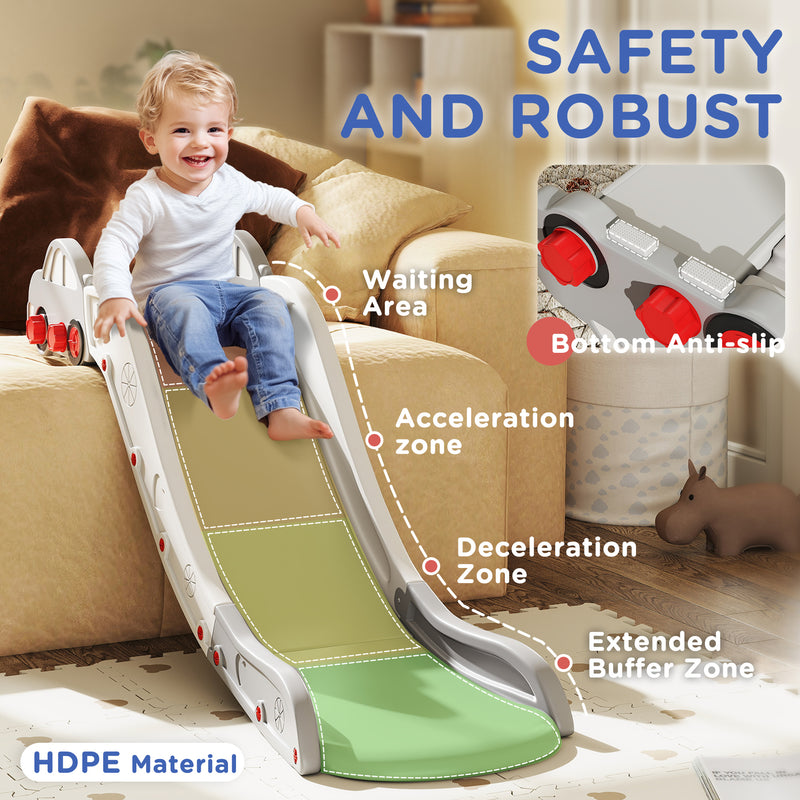 Kids Slide with Extra Long Design for Bed or Sofa Easy to Assemble and Store, Grey