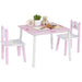 Princess Kids Table and Chairs Set for Drawing Art and Playroom Activities by AIYAPLAY