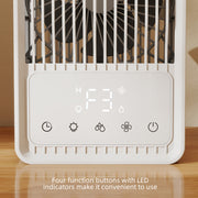 Desk Fan and Humidifier for Cool and Comfortable Home Office or Bedroom White AOSOM
