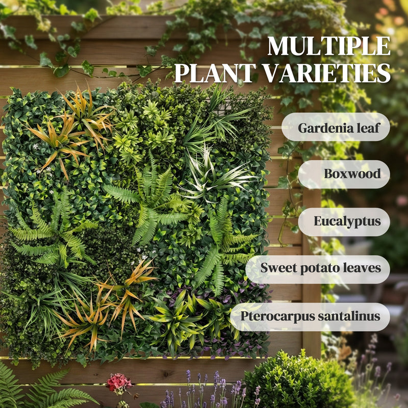 Artificial Hedge Panel for Garden Privacy and Low Maintenance Greenery 100 x 100 cm Green Outsunny