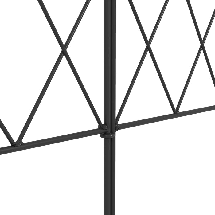 3m Decorative Metal Garden Fence with Diamond and Swirl Pattern by Outsunny