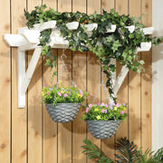 Set of 2 Artificial Hanging Cosmos Flowers for Indoor or Outdoor Display Multicoloured