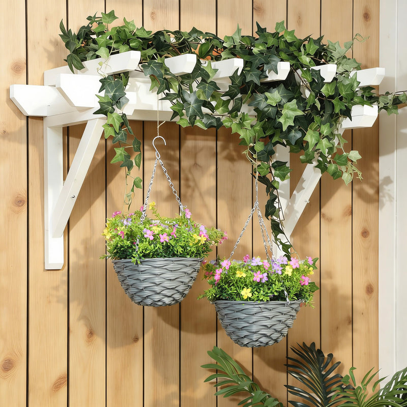 Set of 2 Artificial Hanging Cosmos Flowers for Indoor or Outdoor Display Multicoloured