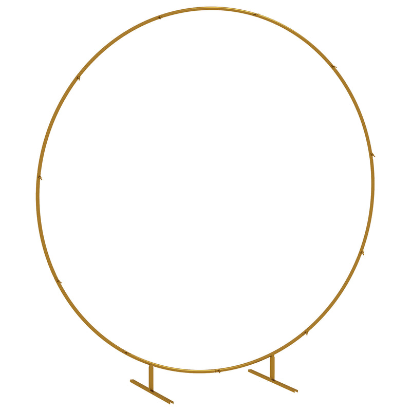 Metal Wedding Arch for Garden or Home Events with Stable Frame Gold AOSOM