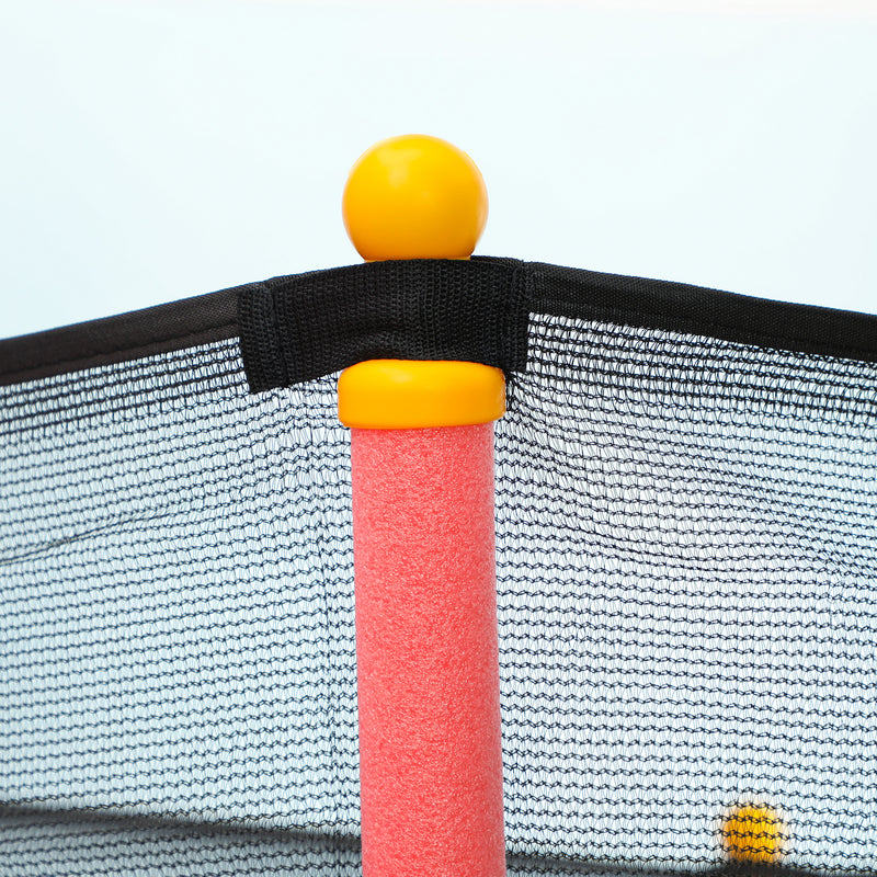 Kids Mini Trampoline with Safety Enclosure Ideal for Ages 3 to 10 for Indoor Use Red AOSOM