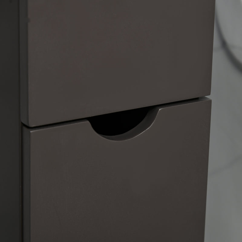 Tall Freestanding Bathroom Storage Cabinet With Shelves and Drawers Brown by HOMCOM