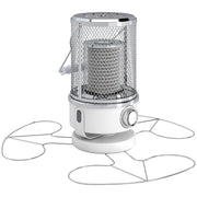 Freestanding 2000W Electric Patio Heater with Tip Over Protection for Outdoor Use, White