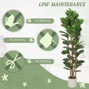 180cm Artificial Fiddle Leaf Fig Tree Decorative Indoor Plant for Home or Office Green