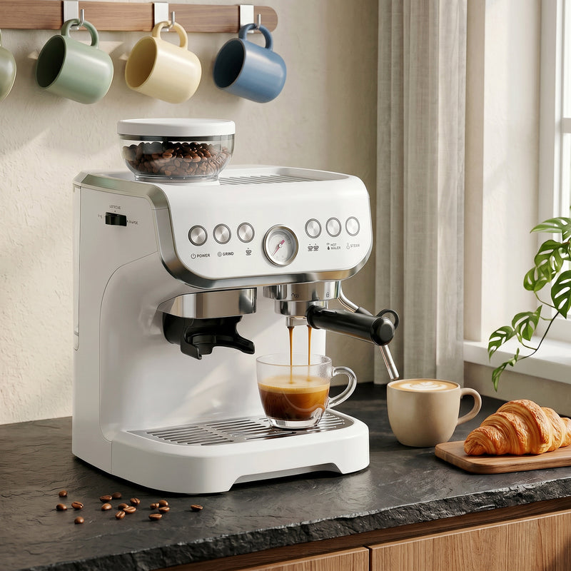 Bean to Cup Coffee Machine for Barista-Style Espresso and Lattes at Home