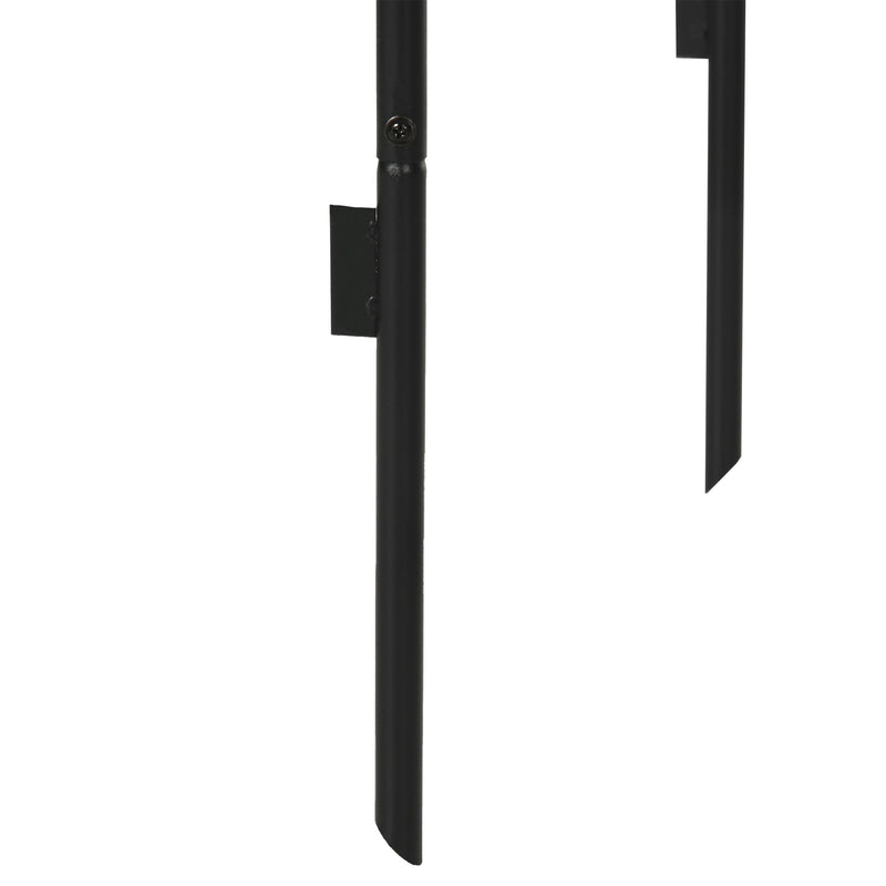 Black Metal Garden Arch for Climbing Plants Roses and Vines 240H cm by Outsunny