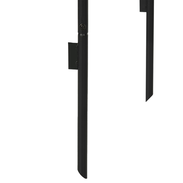 Black Metal Garden Arch for Climbing Plants Roses and Vines 240H cm by Outsunny