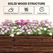 Raised Wooden Planter with 3 Tiers for Easy Gardening at Comfortable Height, Carbonised Finish Outsunny
