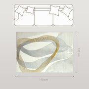 Machine Washable Area Rug for Living Room or Bedroom with Allergy Friendly Design, Cream White