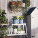 Set of Two Blue 22cm Planters for Garden Flowers and Herbs by Outsunny