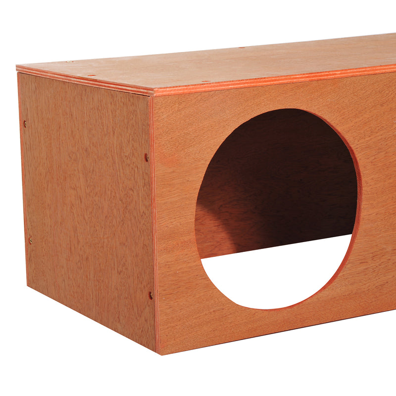 Outdoor Rabbit Shelter and Indoor Cat Tunnel Hideaway With Waterproof Roof, Grey AOSOM