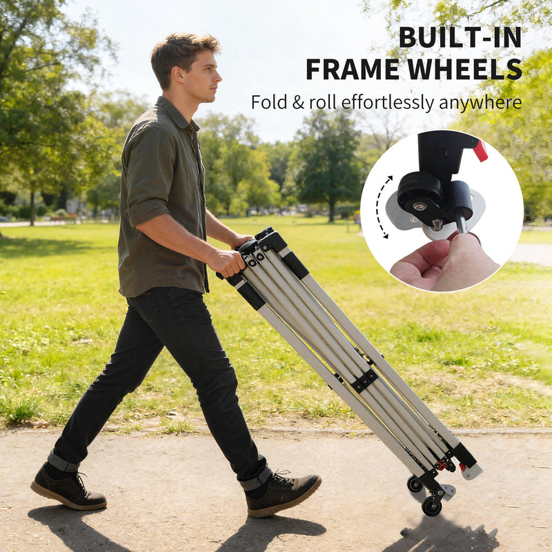 Pop Up Garden Gazebo with UPF50+ Plus Sun Protection and Easy to Setup, 3 x 3 m Outsunny