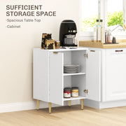 White Adjustable Shelf Sideboard Storage Cabinet for Home or Office by HOMCOM