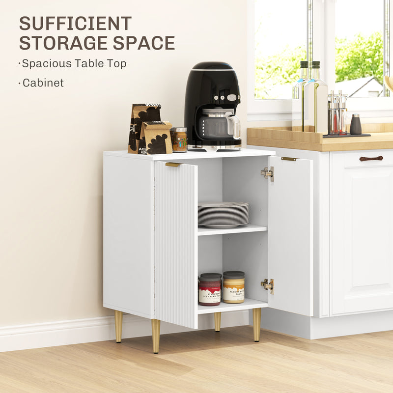 White Adjustable Shelf Sideboard Storage Cabinet for Home or Office by HOMCOM