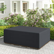 Black Waterproof Garden Furniture Cover 600D Oxford for Rattan Sofa Set 275L x 205W cm by Outsunny