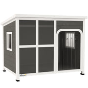 Wooden Outdoor Dog House with Openable Asphalt Roof and Removable Floor by PawHut