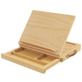 Portable Wooden Artist Easel with Storage Drawer Ideal for Tabletop Painting, Natural