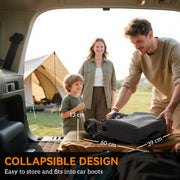 Folding Festival Trolley Wagon With Adjustable Handle 60kg Load Capacity Grey