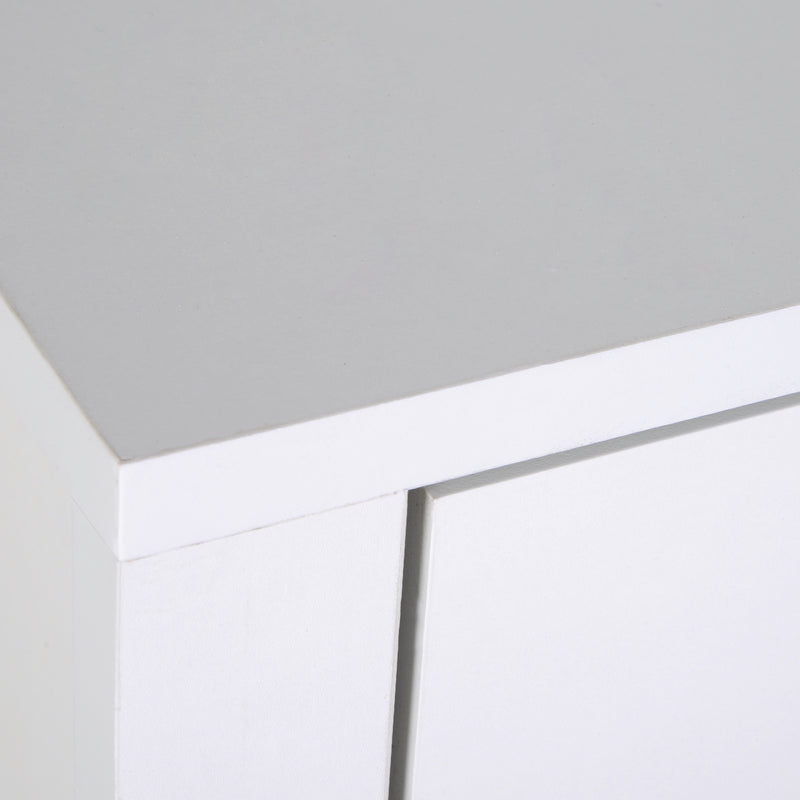 Set of 2 Bedside Tables with Drawer and Shelf for Bedroom or Lounge Storage White