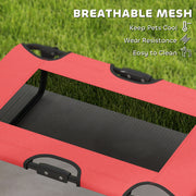 Portable Elevated Dog Bed with Breathable Mesh for Indoor and Outdoor Use Red