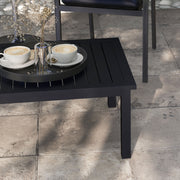 Black Aluminium Rectangular Outdoor Coffee Table 100cm x 60cm Weather Resistant by Outsunny
