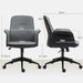 Grey Linen and Faux Leather Executive Swive Office Chair with Padded Seat by HOMCOM