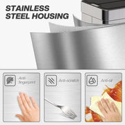 Sensor Kitchen Bin 55L Hands Free with Slim Space Saving Design Silver Tone Homcom