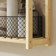 Three Tier Bamboo Bathroom Storage Rack Natural Finish by HOMCOM