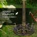 71cm Vintage Bronze Bird Bath with Lotus Leaf Basin for Garden by Outsunny