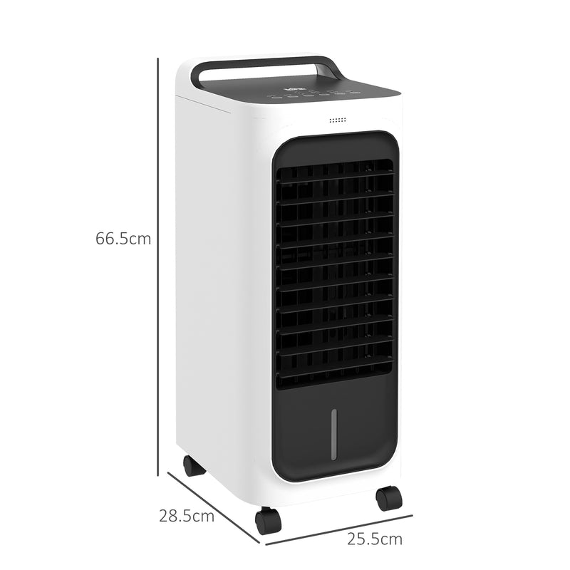 Portable Three Speed Air Conditioner with Remote Control and Ice Pack for Home Use, White