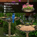 81cm Tall Vintage Style Bird Bath with Decorative Birds and Planter Base Bronze by Outsunny