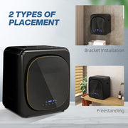 4kg Compact Vented Tumble Dryer with Smart Mode and Stainless Steel Drum for Home, Black