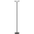 Smart Floor Lamp with Customisable Colour and Adjustable Head for Living Room Lighting Black Homcom
