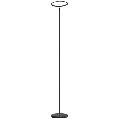 Smart Floor Lamp with Customisable Colour and Adjustable Head for Living Room Lighting Black Homcom
