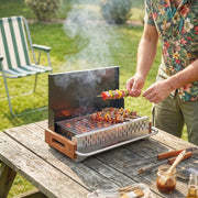 Portable Charcoal BBQ Grill for Easy Outdoor Cooking and Quick Setup Black AOSOM